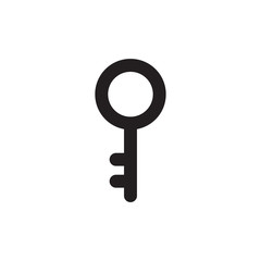 flat line key icon. Logo element illustration. key design. vector eps 10 . key concept. Can be used in web and mobile .