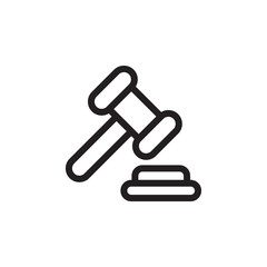 flat line law icon. Logo element illustration. law design. vector eps 10 . law concept. Can be used in web and mobile .