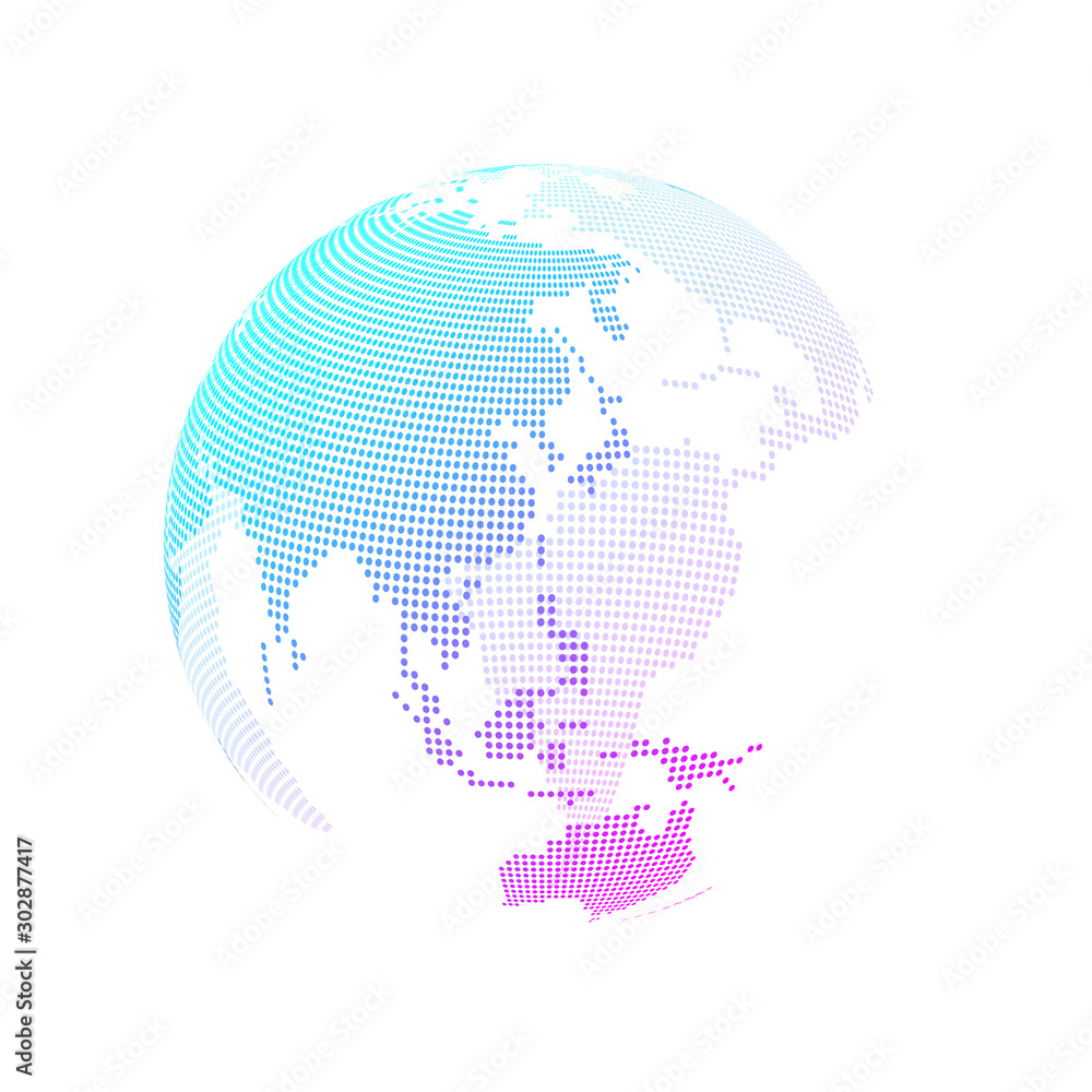 Poster Global network connection concept. Big data visualization. Social network communication in the global computer networks. Internet technology. Business. Science. Vector illustration