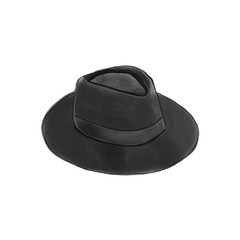 Black hat watercolor detail illustration outfit fashion