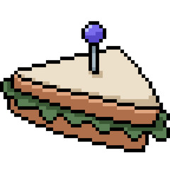Obraz premium vector pixel art sandwich