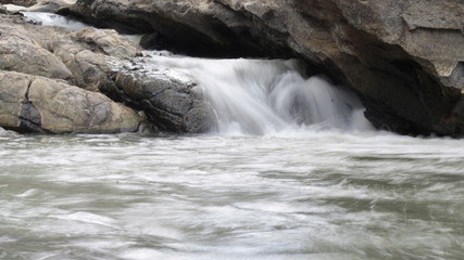 water on rocks