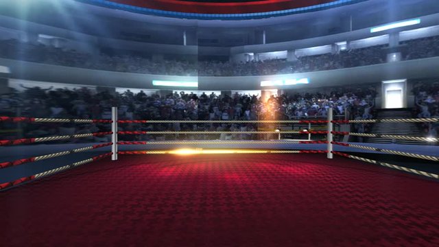 3D Virtual Studio Boxing Ring Set Background