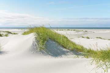 Fototapeta na wymiar Breiter Strand an der Nordsee