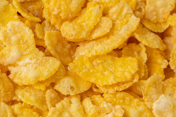 Cornflakes background close up