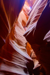 Skurile rote Felsen im Antilope Canyon nahe Page in Arizona