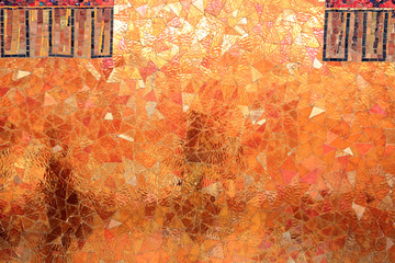 Texture Mosaic of orange glass