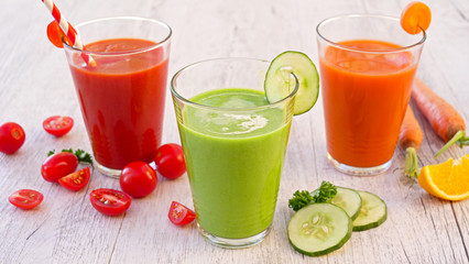 assorted of vegetable smoothie, healthy lifestyle
