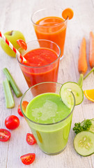 assorted of vegetable smoothie, healthy lifestyle