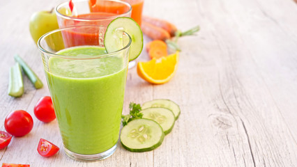 assorted of vegetable smoothie, healthy lifestyle