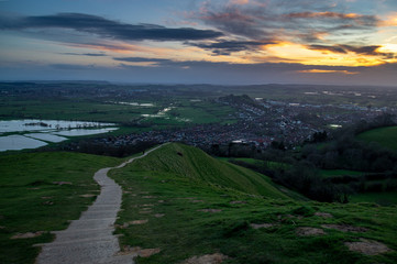 Fototapeta premium Blick nach Glastenbury