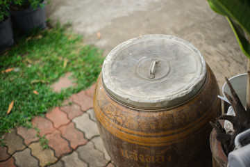 Ancient barrel  in front of my house