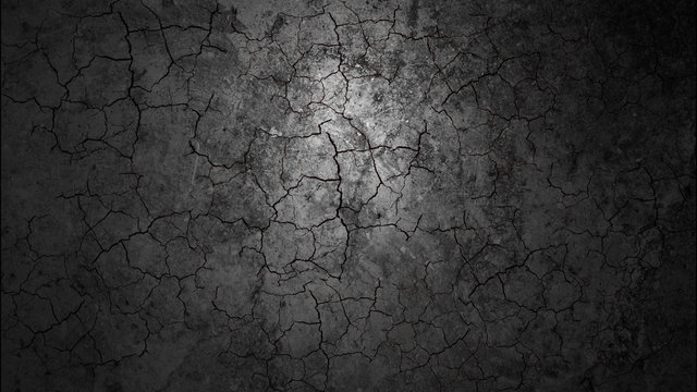Cracked Wall Abstract Background. Grey Background Texture.