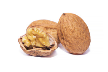 walnuts isolated on white