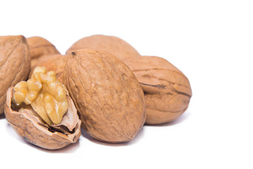 walnuts isolated on white