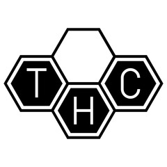 THC Lab Sign Vector Icon Design