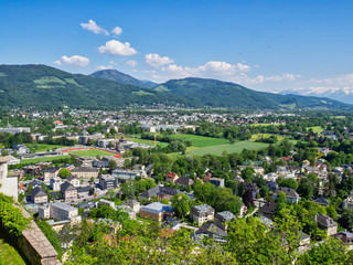 Fototapeta na wymiar Salzburg - view of the city from the castle