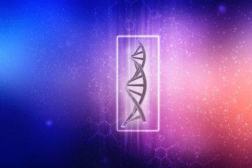 3d render of dna structure, abstract background