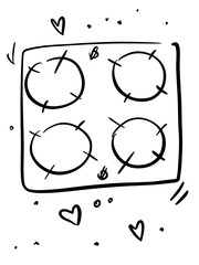 Stove. Yankees. electric stove. The icon is drawn by hand. Children's illustrations. Cooking. Kitchen electronics. Gadget. Electrical appliance