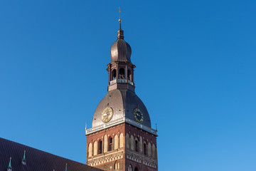 Fototapeta na wymiar Picturesque view of Riga Cathedral in Riga, Latvia.
