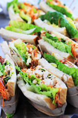 fresh vegetarian sandwiches
