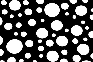 white circles on a black background