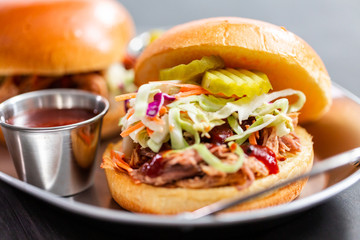 BBQ pulled pork sandwich