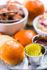 BBQ pulled pork sandwich