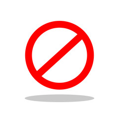 Forbidden icon in flat style. Forbidden symbol for your web site design, logo, app, UI Vector EPS 10.