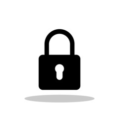 Lock icon in flat style. Security symbol for your web site design, logo, app, UI Vector EPS 10.