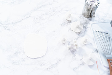 Fondant snowflake shapes