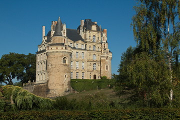 Fototapeta na wymiar Castle Brissac of the Loire valley in France,Europe