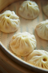 Xiaolongbao, Chinese steamed buns in steamer