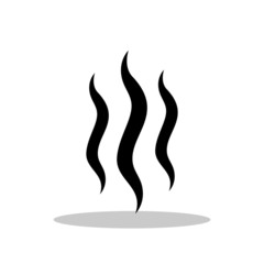 Smoke steam icon in flat style. Steam / Smoke symbol for your web site design, logo, app, UI Vector EPS 10.