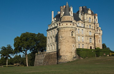 Fototapeta na wymiar Castle Brissac of the Loire valley in France,Europe