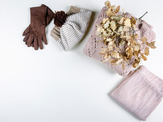 Women's clothing with personal accessories - winter season