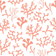 algae and coral pattern. Trend color