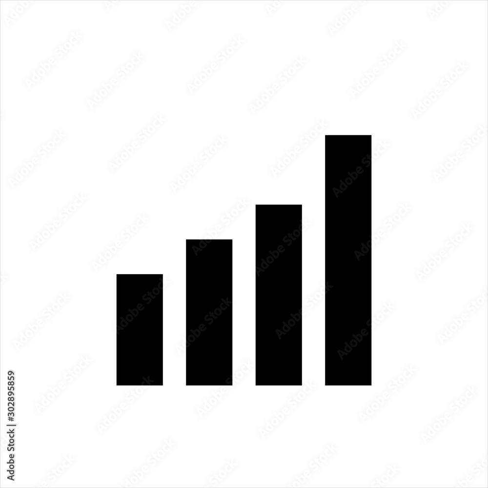 Poster graph icon in trendy flat style isolated on background. graph icon page symbol for your web site des