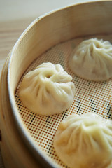 Xiaolongbao, Chinese steamed buns in steamer