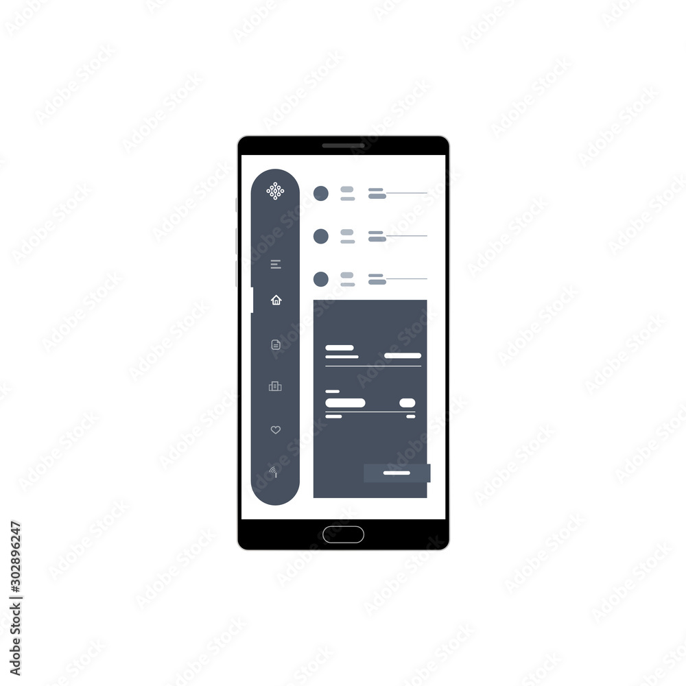 Poster web design. website template for tablet. elements for mobile and web applications. user interface ui