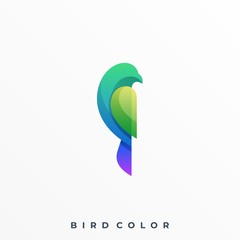 Modern Bird Colorful Illustration Vector Template