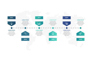 timeline infographic template design . business infographic concept for presentations, banner, workflow layout, process diagram, flow chart