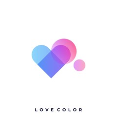Heart Color Illustration Vector Template