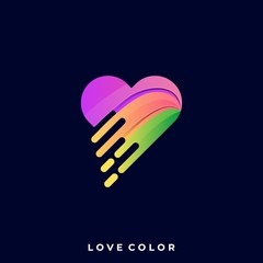 Heart Color Illustration Vector Template