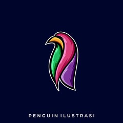 Penguin Illustration Vector Template