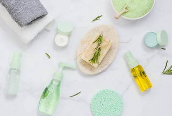 Natural cosmetics with rosemary.
