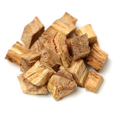 Root of kudzu vine,puerarin Isolated on a white background 