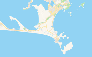Printable street map of Cabo, Brazil