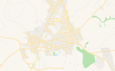 Printable street map of Luziania, Brazil