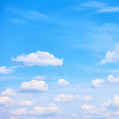 Blue sky with clouds -  background